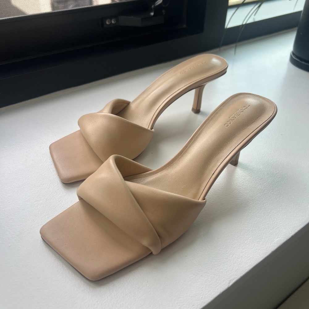 Tony Bianco Alexa Beech Nappa 6.5cm Heels - size 10